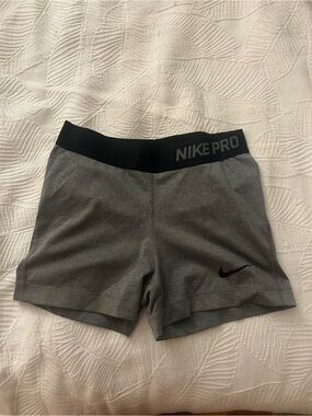 Nike Pro Dri Fit Women's Grey Athletic Shorts